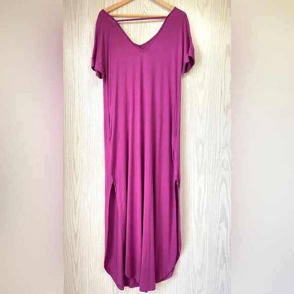 Poseshe Purple Light Weight Summer Dress Size L NWT - Picture 4 of 4